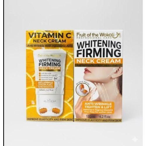 Fruit of the World Vitamin C Whitening Firming Neck Cream 120ml – kaklo kremas su masažo voleliu ir Vitaminu C