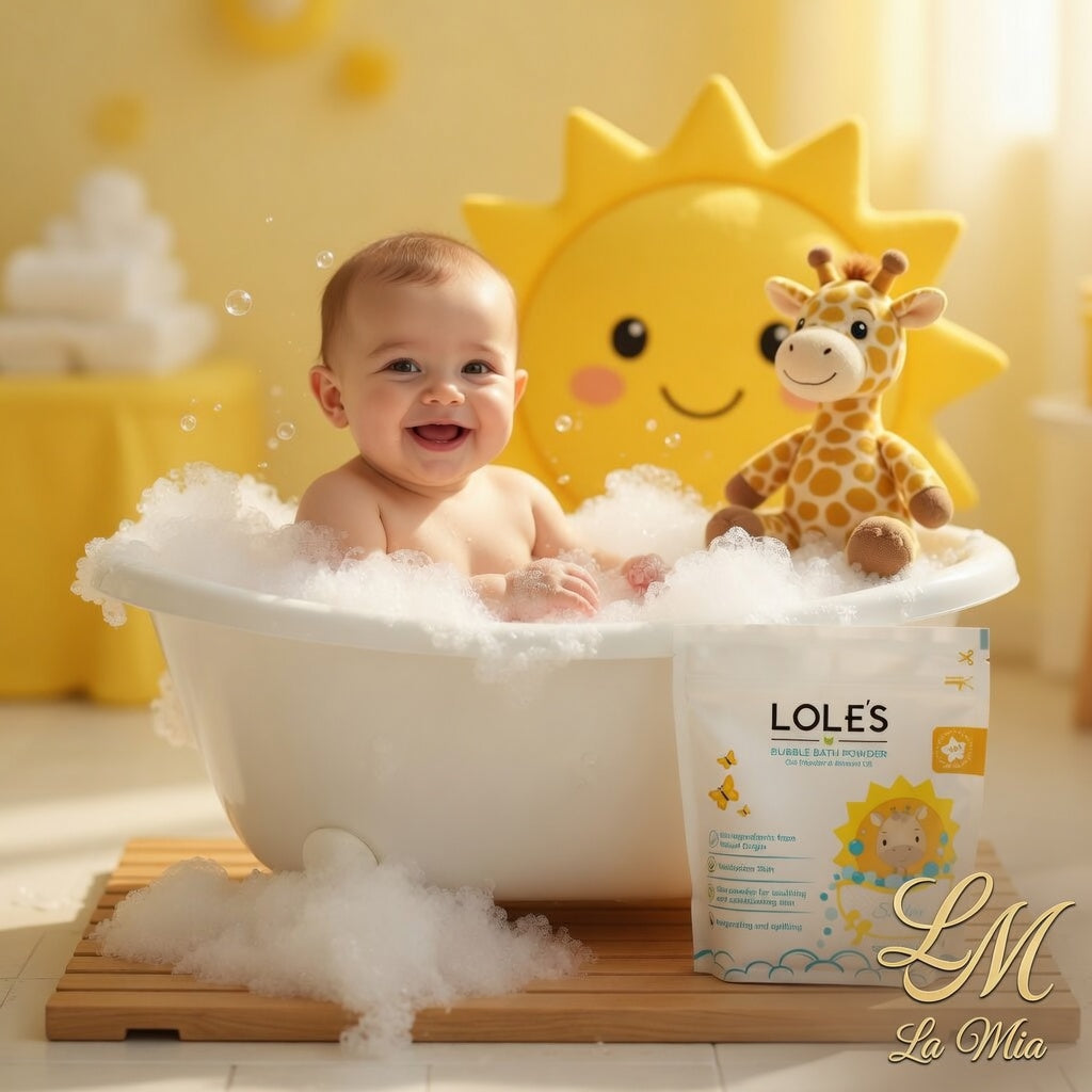 LOL'E'S Sunshine Bubble Bath Powder – putų vonios milteliai, pakuotė