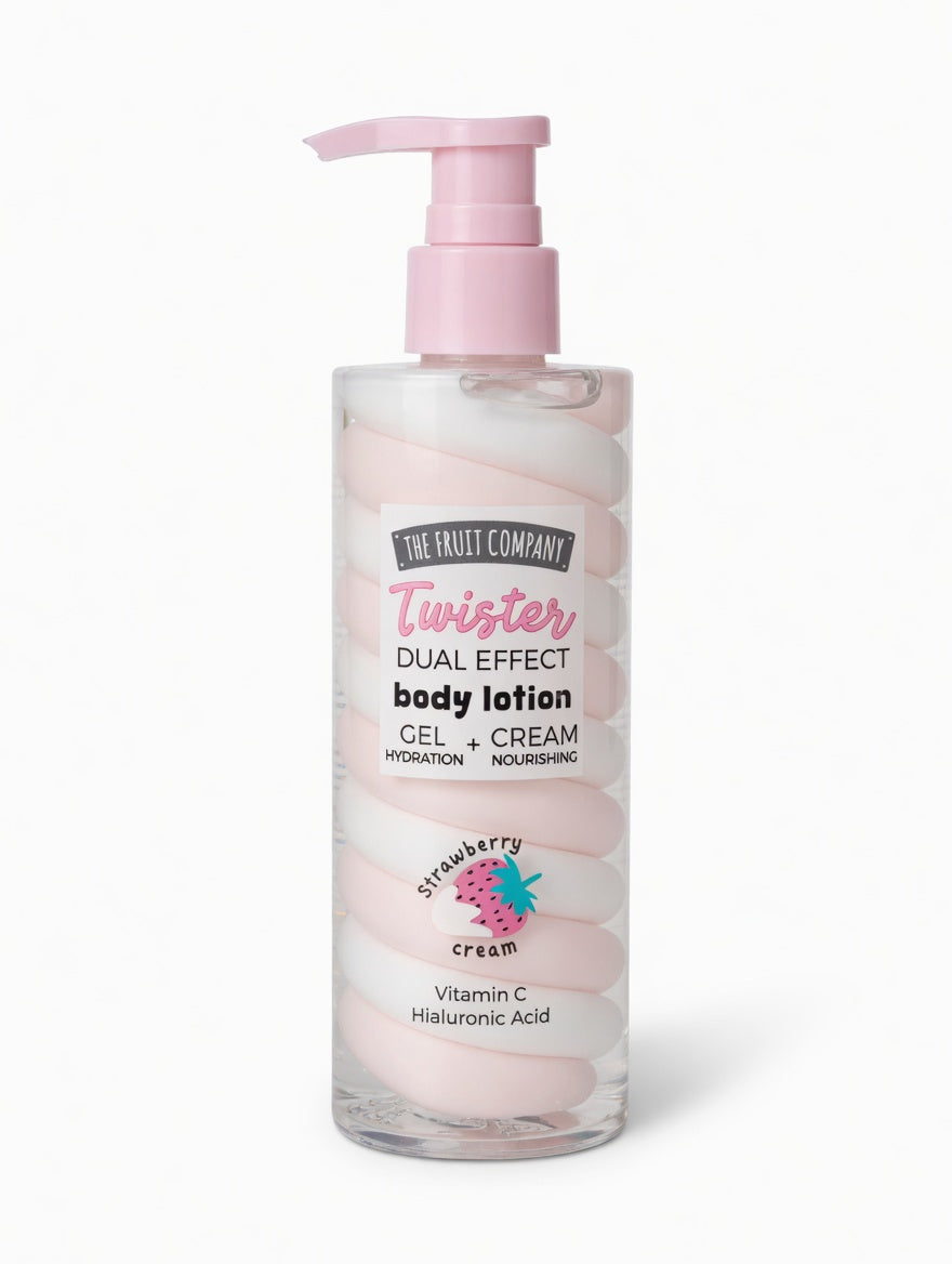 THE FRUIT COMPANY Twister Coconut – kūno losjonas tropinio kokoso kvapu, Gel + Cream formulė