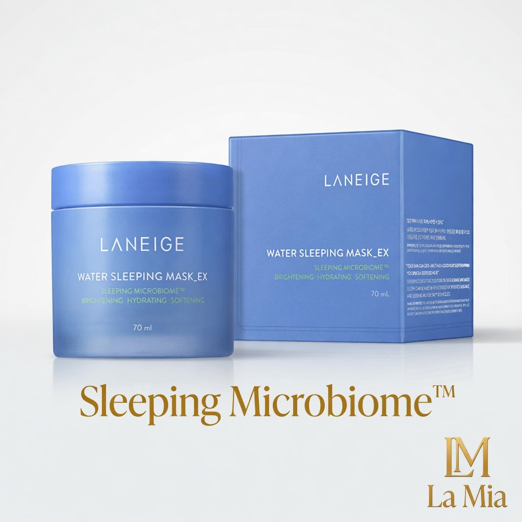 Laneige Water Sleeping Mask EX jar and box on a white background