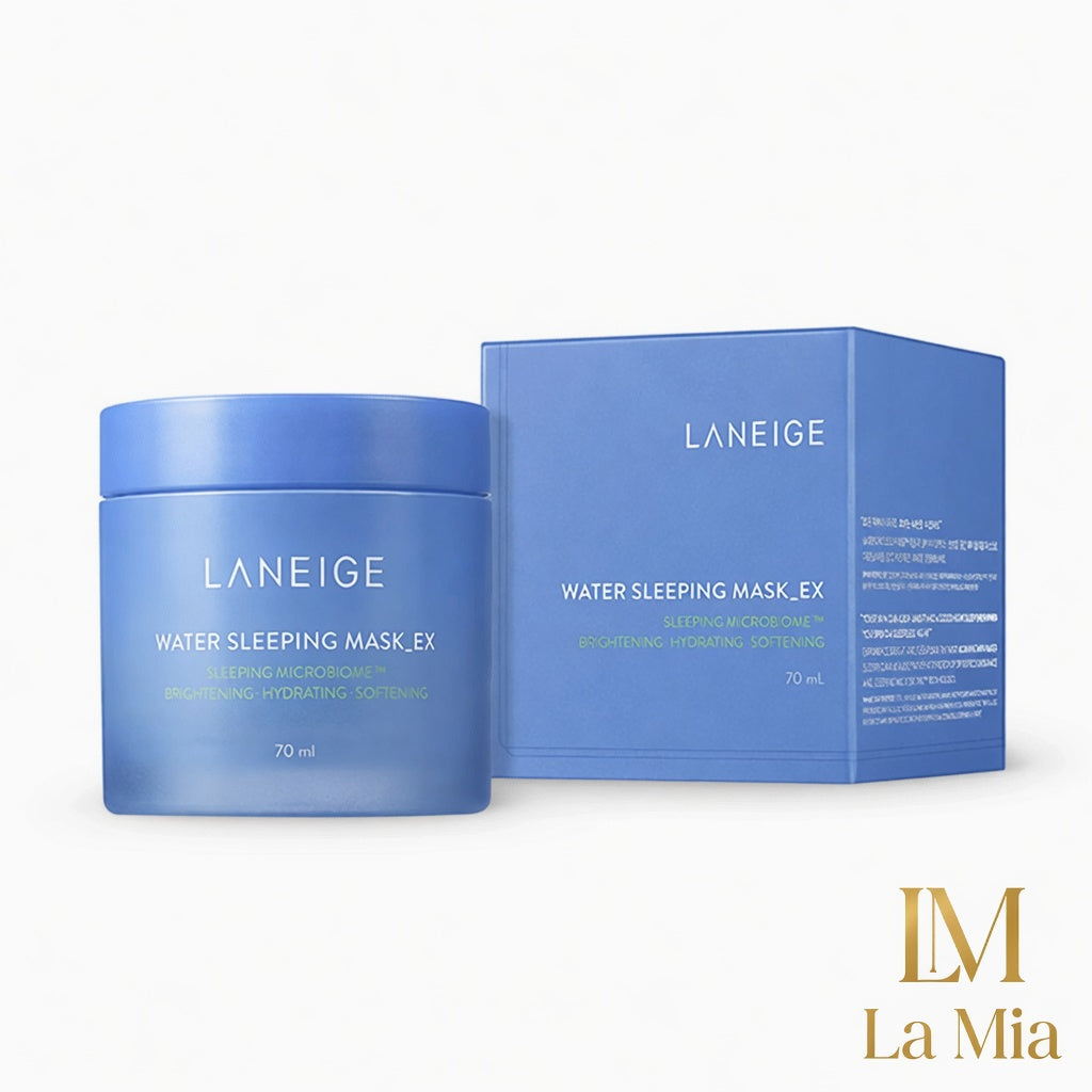 Laneige Water Sleeping Mask EX jar and box on a white background