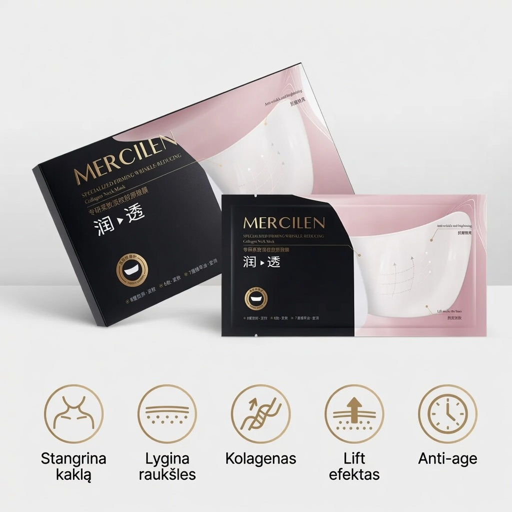 MERCILEN kaklo kaukė – naudojimas ir rezultatas