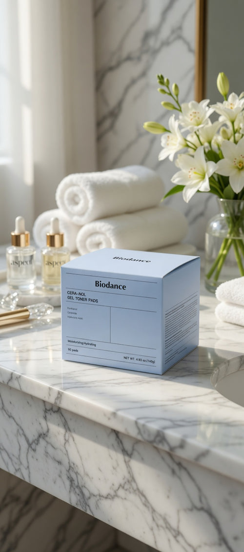 BIODANCE Cera-Nol Gel Toner Pads – naudojimas ir tekstūra