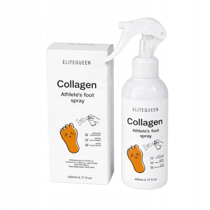 Collagen athlete's foot spray with packaging on a white background