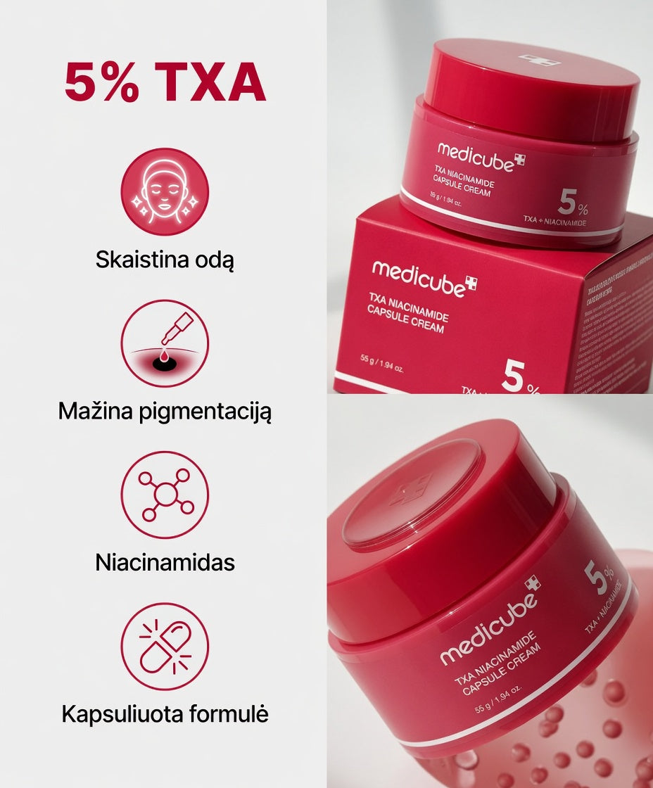Medicube TXA Niacinamide Capsule Cream pakuotė – La Mia