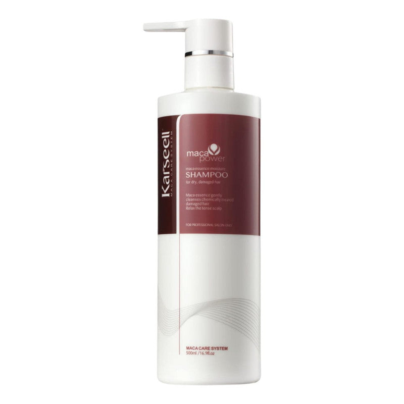 Kansell shampoo bottle with pump on a white background