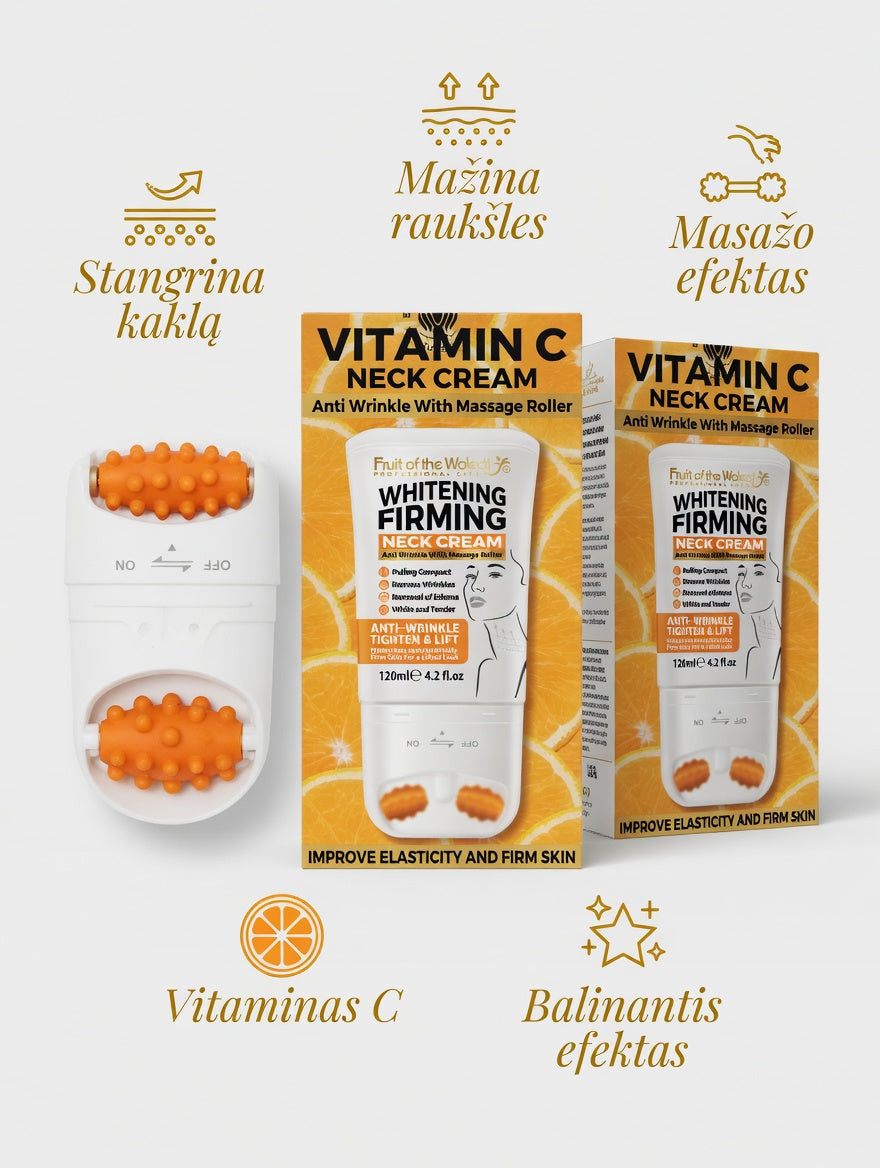 Fruit of the World Vitamin C Neck Cream – naudojimas ir rezultatas