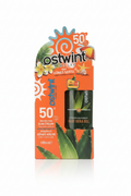 Ostwint Care Lab SPF 50+ saulės kremas ir alavijo gelis – produkto nuotrauka baltame fone, 100ml+100ml rinkinys