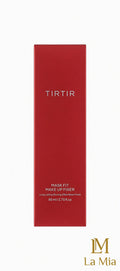 Red TIRTIR mask fit makeup fixer packaging on a white background