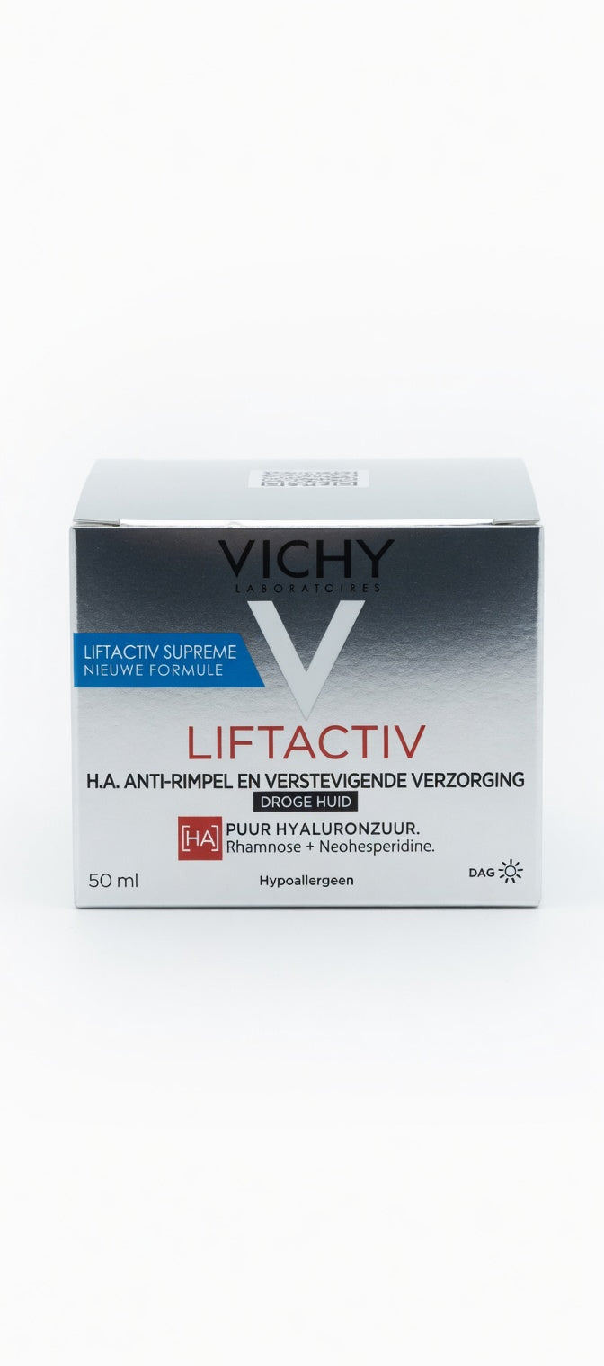 VICHY Liftactiv Supreme H.A. anti-raukšlinis kremas sausai odai 50ml – su hialurono rūgštimi ir rhamnoze